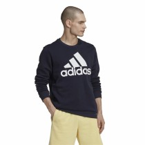 Sweat sans capuche homme Adidas Essentials Big Logo Blue marine Bleu foncé