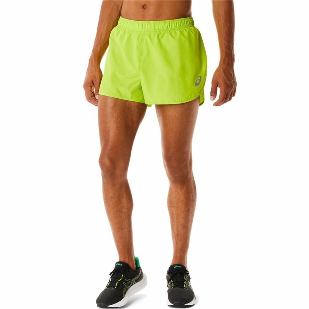 Short de Sport pour Homme Asics Core Split Vert citron