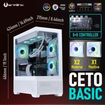 ATX Semi-Tower Gehäuse BitFenix CETO Basic Weiß