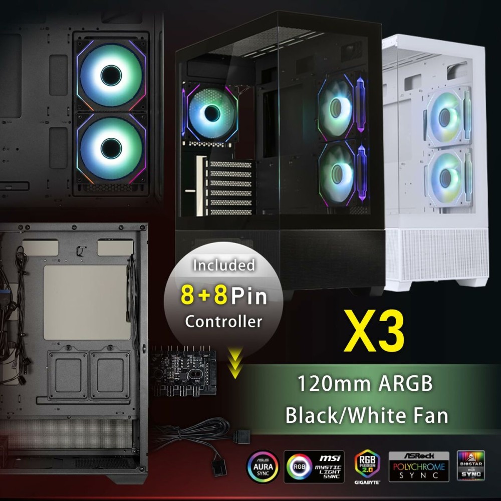 ATX Semi-Tower Gehäuse BitFenix CETO Basic Weiß