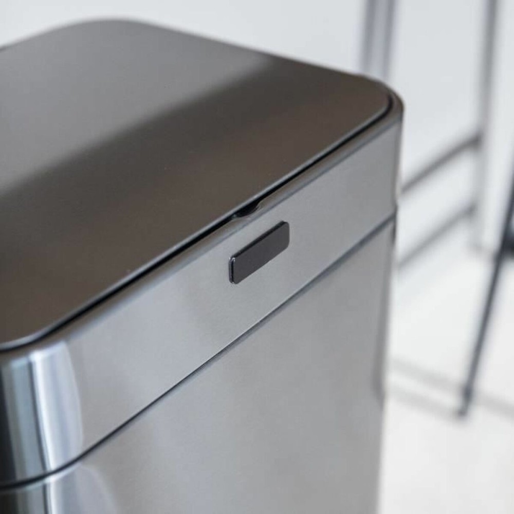 Waste bin Kitchen Move Grey Metal Stainless steel 60 L