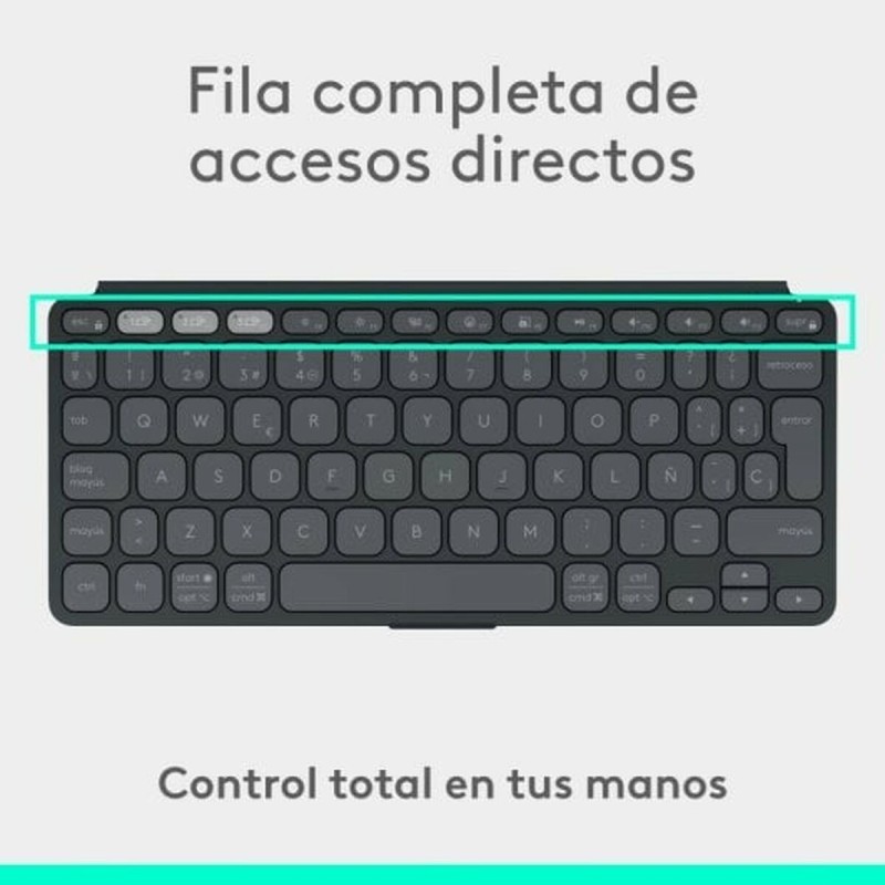 Keyboard Logitech Black Spanish Qwerty QWERTY