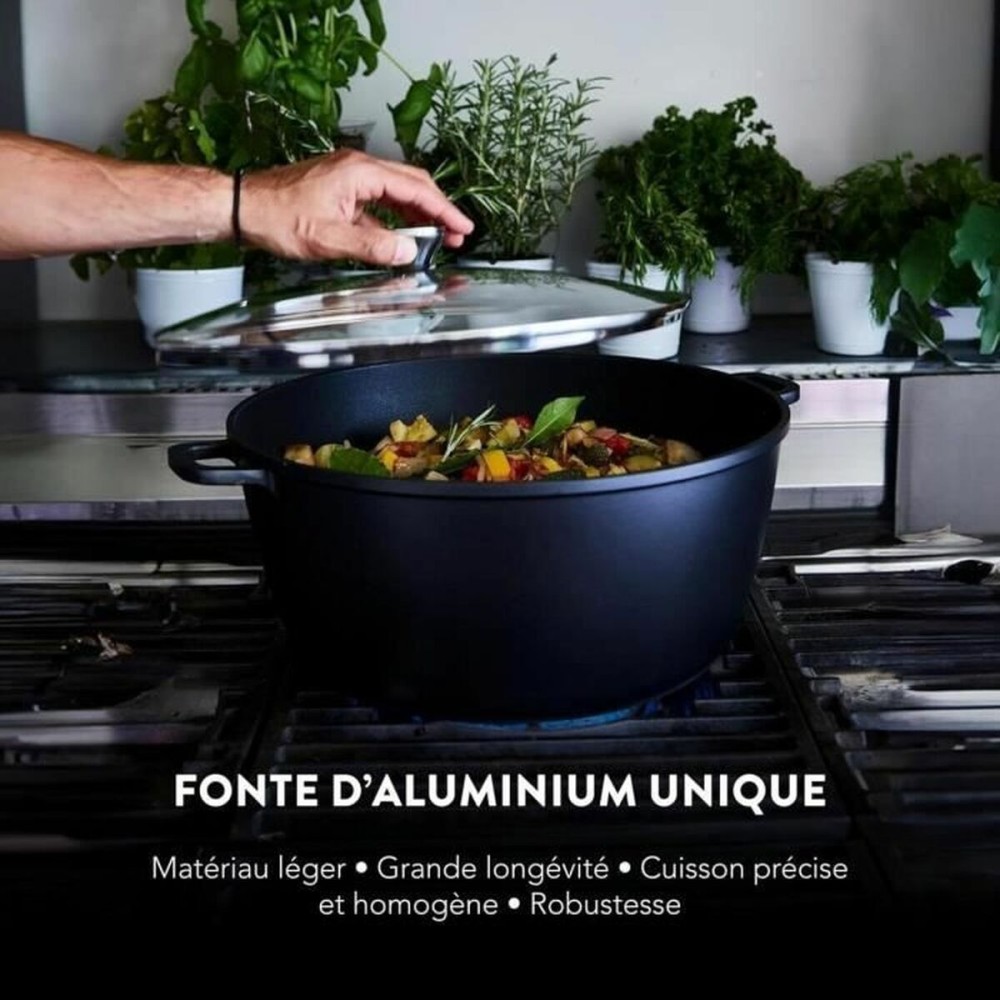 Casserole with lid Baumalu Black Ø 32 cm 10 L