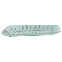 Centerpiece Alexandra House Living Green Silver Ceramic 3 x 18 x 30 cm