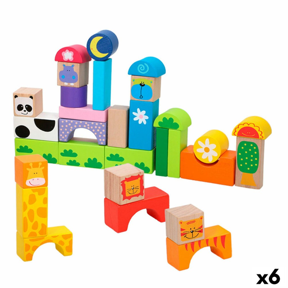 Set de construction Woomax animaux 32 Pièces (6 Unités)