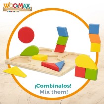 Child's Wooden Puzzle Woomax Shapes + 12 Months 16 Pieces (6 Units)