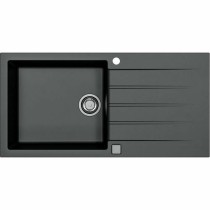 Sink with One Basin and Drainer Stradour CADIT Black