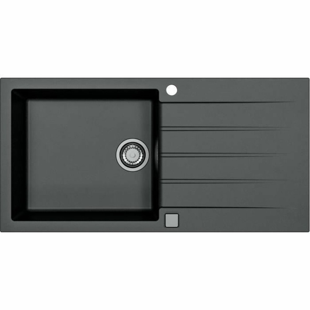 Sink with One Basin and Drainer Stradour CADIT Black