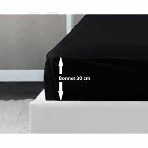 Fitted sheet Lovely Home Black Double bed 160 x 200 cm