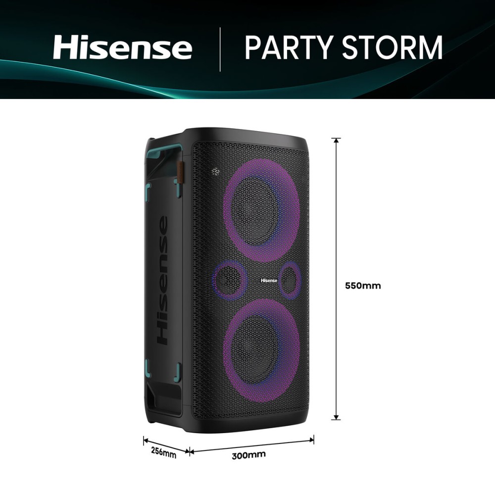 Haut-parleurs bluetooth portables Hisense Noir 300 W