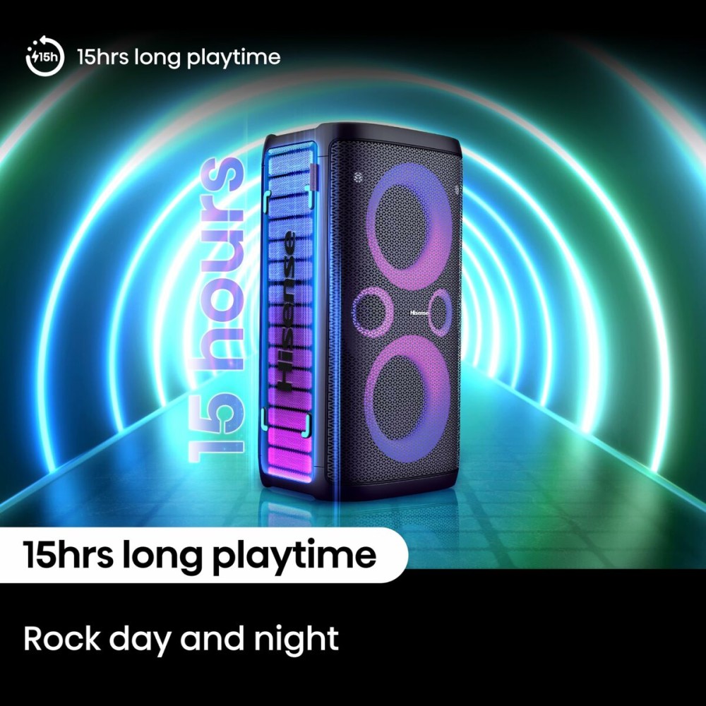 Tragbare Bluetooth-Lautsprecher Hisense Schwarz 300 W