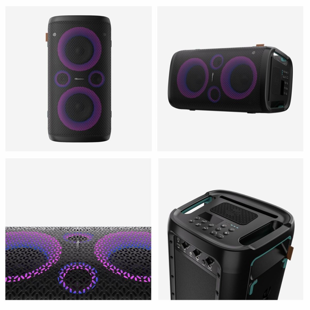 Haut-parleurs bluetooth portables Hisense Noir 300 W
