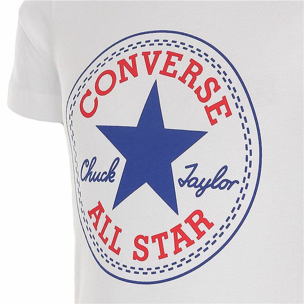 Child's Short Sleeve T-Shirt Converse  Core Chuck Taylor Patch  Blue