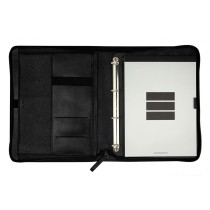 Zippered document holder Finocam Andrea 26,5 x 33,5 x 4 cm Black A4