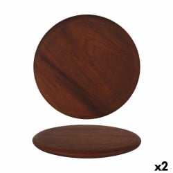 Plateau de service Viejo Valle Iroko Rond ø 32 x 1,8 cm (2 Unités)