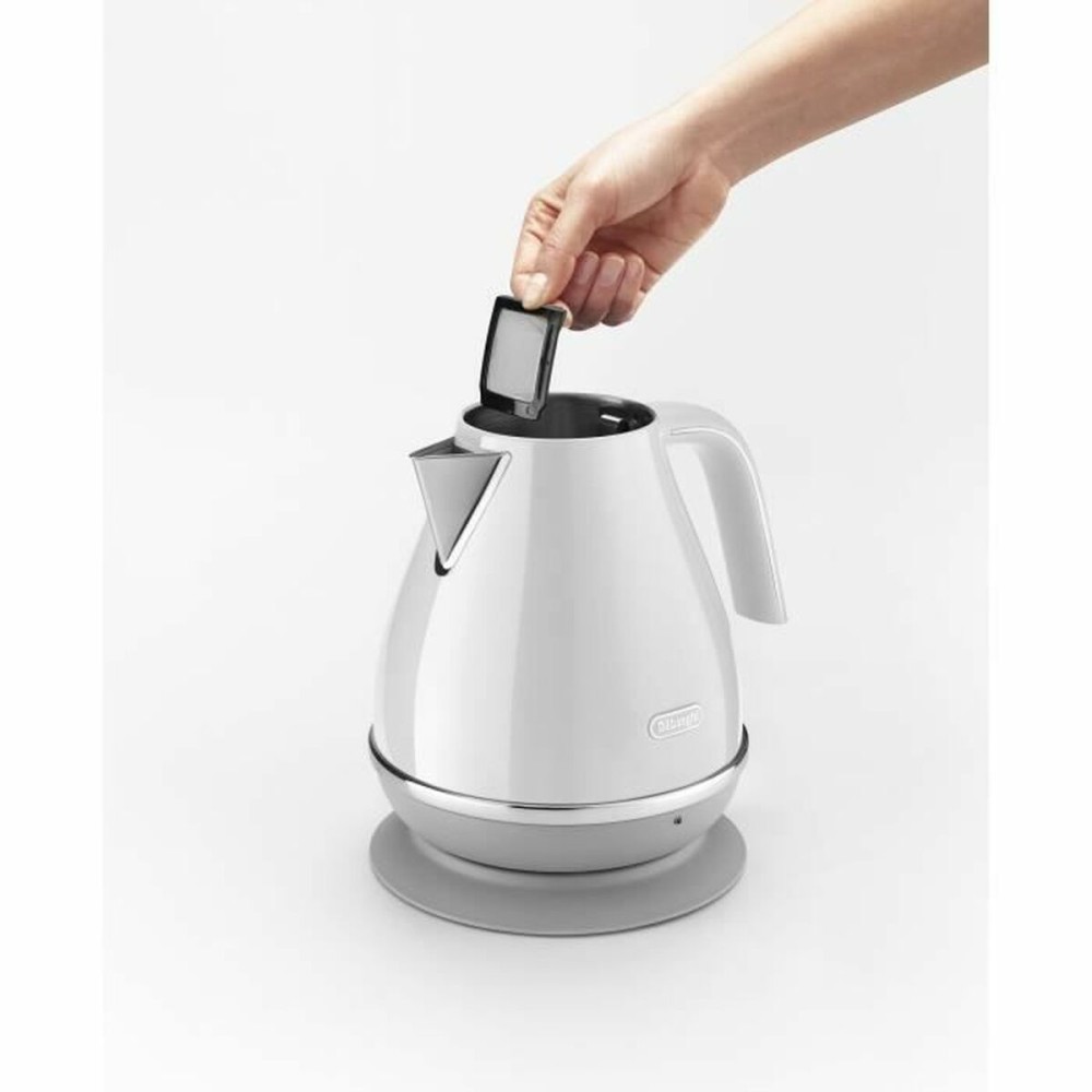 Wasserkocher DeLonghi Weiß Edelstahl 1,7 L 2000 W