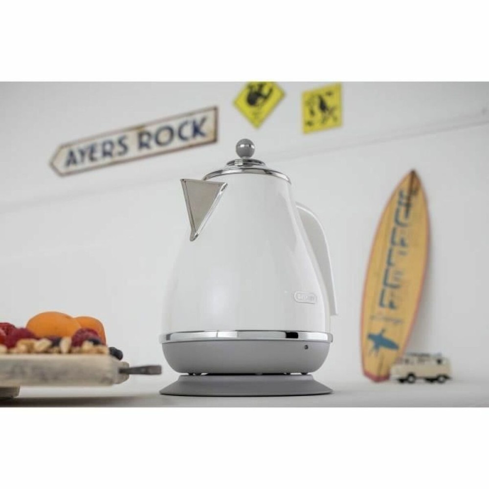 Wasserkocher DeLonghi Weiß Edelstahl 1,7 L 2000 W