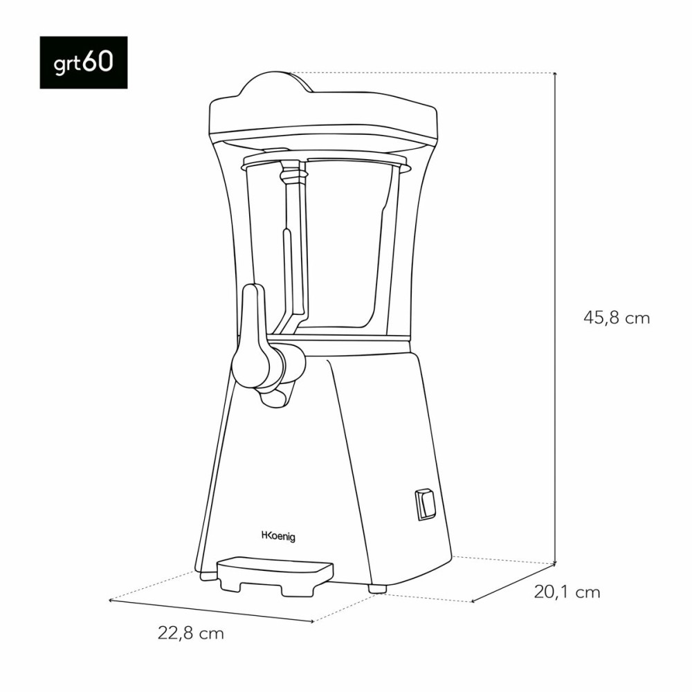 Eismaschine Hkoenig GTR60 20 W Schwarz 1 L