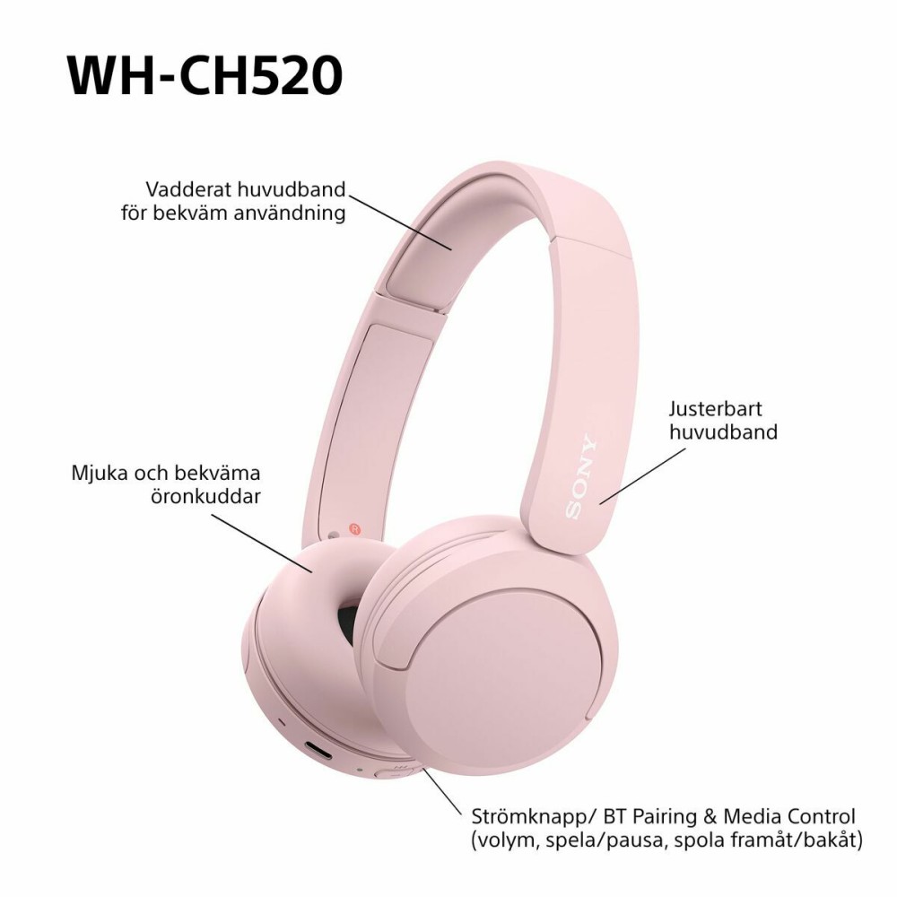 Diadem-Kopfhörer Sony WHCH520P * Rosa