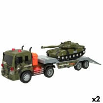 Camion Autotransporteur Speed & Go 47,5 x 11,5 x 10 cm (2 Unités)