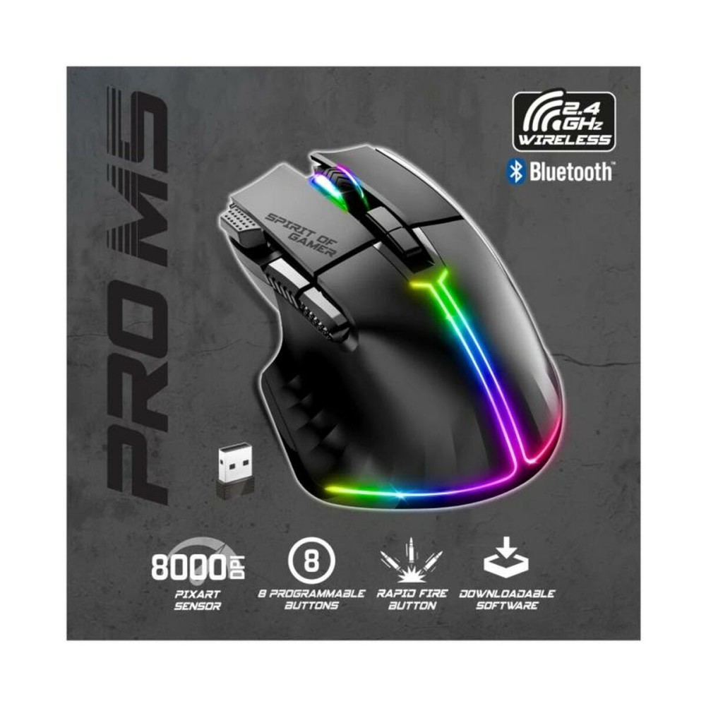 Souris sans-fil Spirit of Gamer Pro M5 Noir 8000 dpi