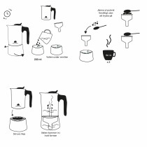 Italian Coffee Pot Bialetti 0001163 Aluminium 6 Cups