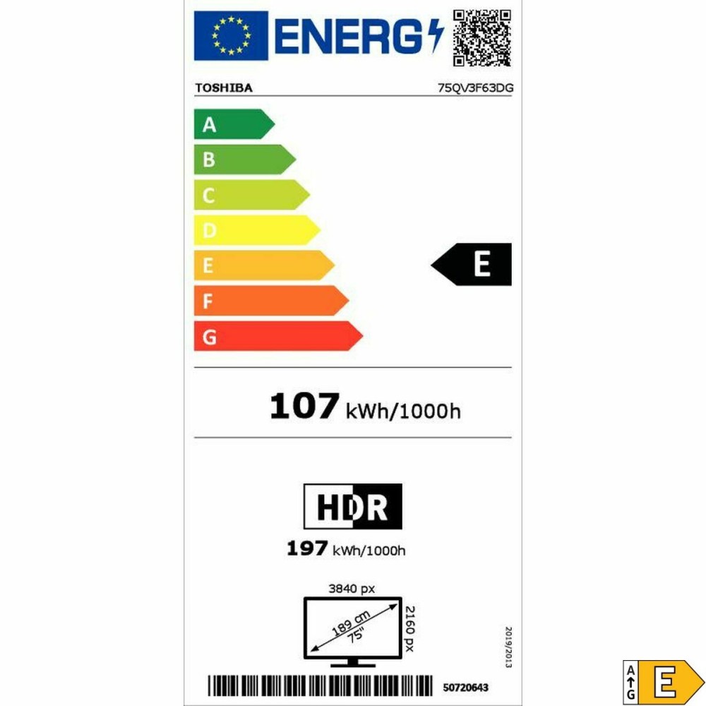 Smart TV Toshiba 75QV3F63DG 4K Ultra HD