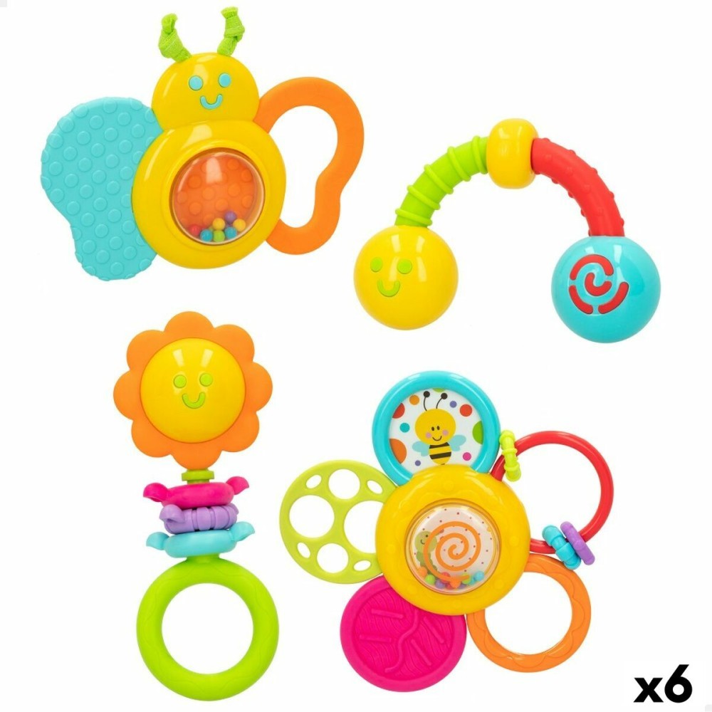 Rattle set Winfun 4 Pieces 16 x 16 x 4,5 cm (6 Units)