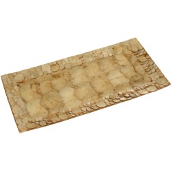 Tischdekoration Alexandra House Living Beige Perlmutt 19 x 37 x 2 cm