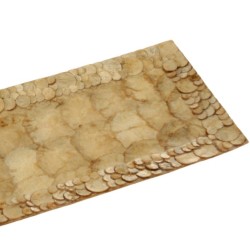 Tischdekoration Alexandra House Living Beige Perlmutt 19 x 37 x 2 cm