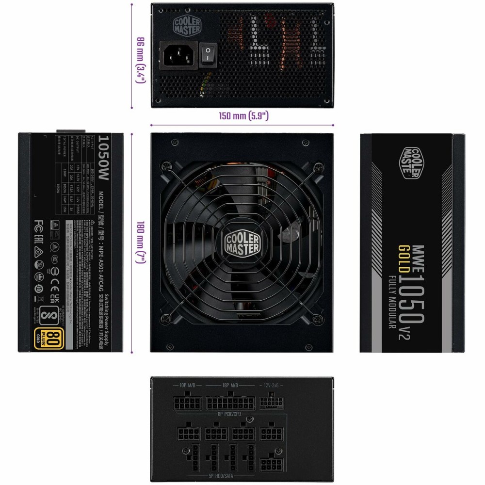 Power supply Cooler Master MWE Gold ATX 1050 W
