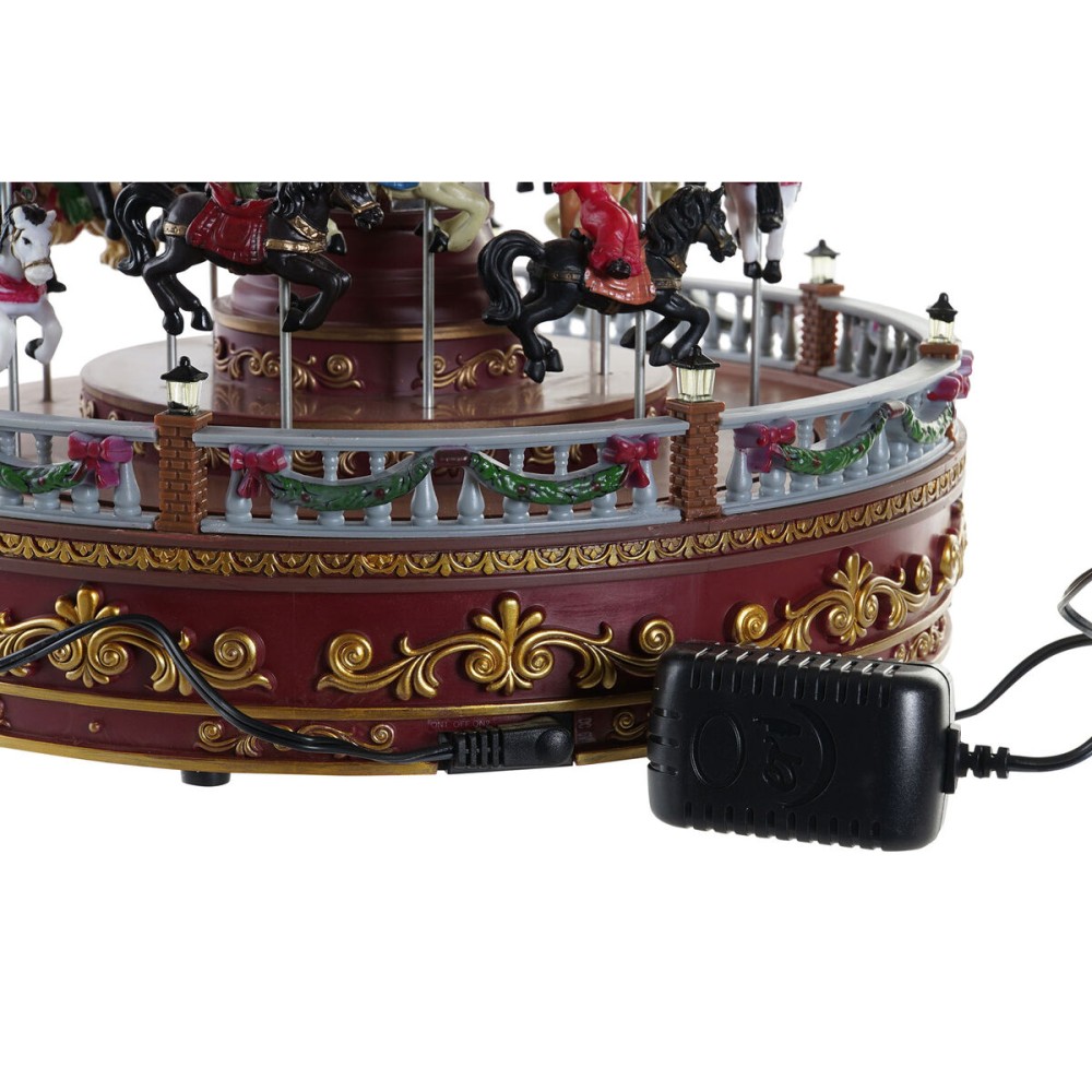 Weihnachtsschmuck DKD Home Decor LED Leicht Beweglichen Musikalisch Bunt PVC Harz 30 x 30 x 30 cm (2 Stück)