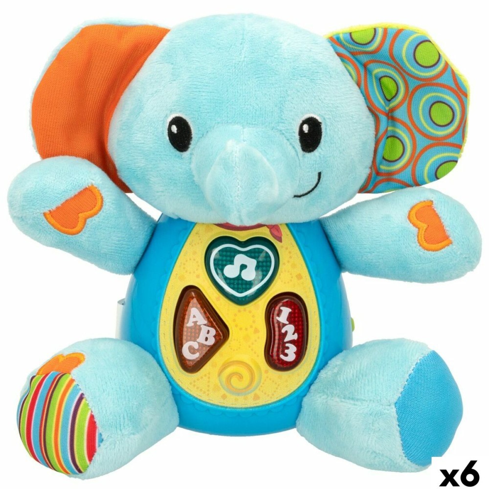 Peluche sonore Winfun Eléphant 17 x 17,5 x 10 cm (6 Unités)