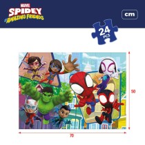 Puzzle Enfant Spidey Double face 24 Pièces 70 x 1,5 x 50 cm (6 Unités)