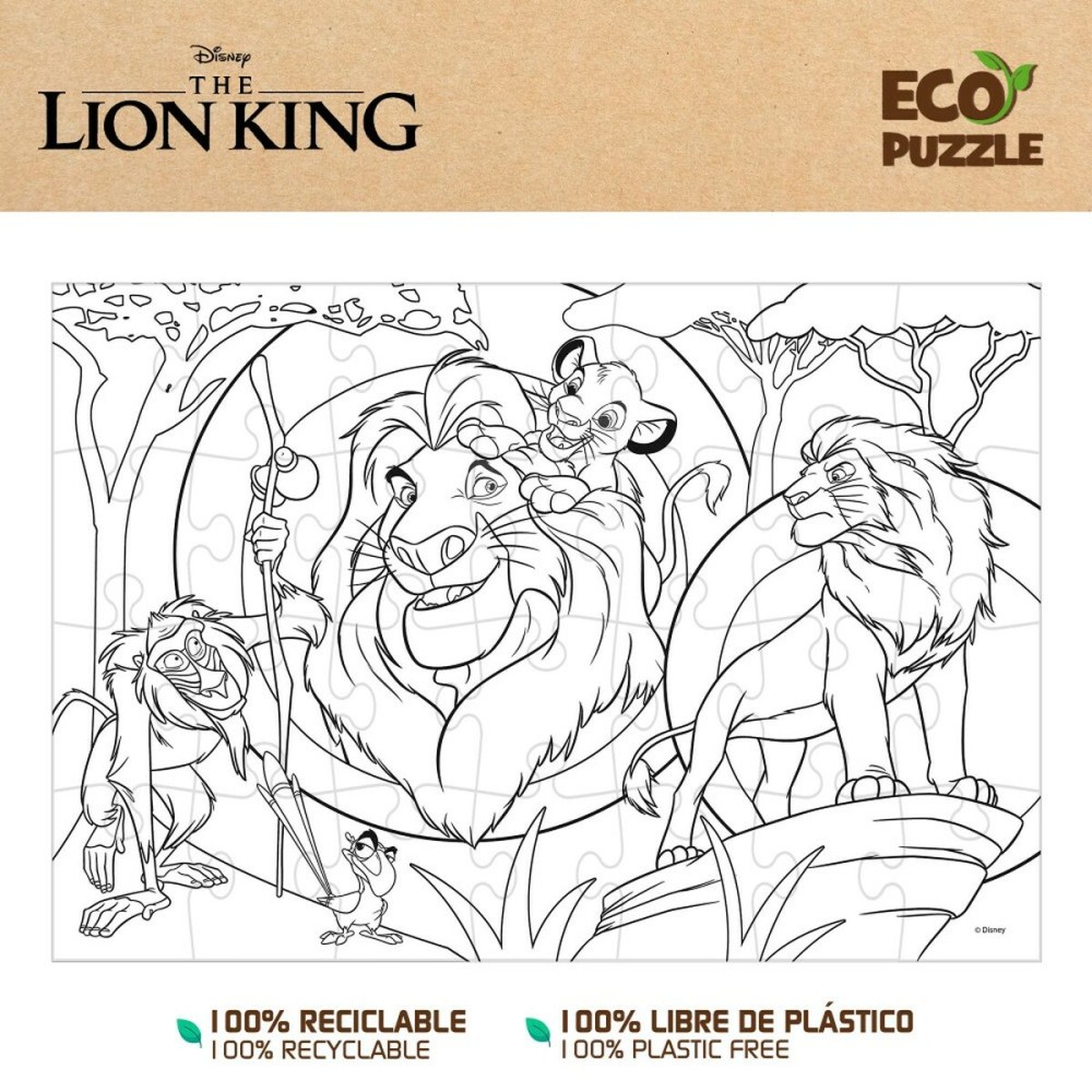 Kinderpuzzle The Lion King Beidseitig 24 Stücke 70 x 1,5 x 50 cm (12 Stück)