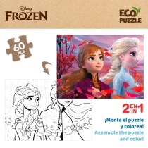 Kinderpuzzle Frozen Beidseitig 60 Stücke 70 x 1,5 x 50 cm (12 Stück)