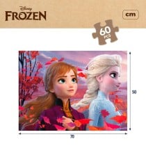 Kinderpuzzle Frozen Beidseitig 60 Stücke 70 x 1,5 x 50 cm (12 Stück)