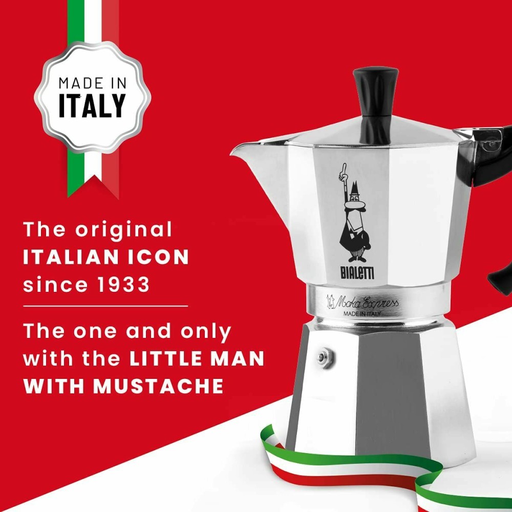Italian Coffee Pot Bialetti 0001165/X4 Silver Metal Stainless steel Aluminium 1 L