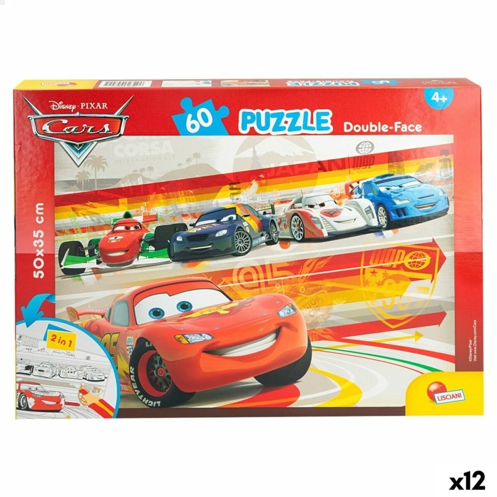 Kinderpuzzle Cars Beidseitig 60 Stücke 50 x 35 cm (12 Stück)