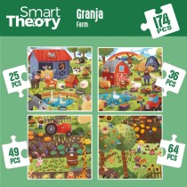 Puzzle Enfant Colorbaby 4 en 1 174 Pièces Ferme 68 x 68 cm (6 Unités)