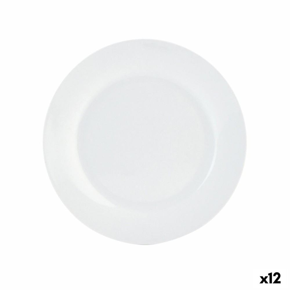 Flacher Teller Quid Basic Weiß aus Keramik Ø 27 cm (12 Stück)