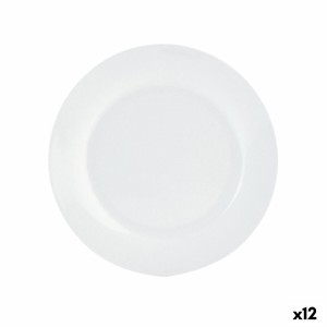 Flacher Teller Quid Basic Weiß aus Keramik Ø 27 cm (12 Stück)