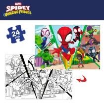 Puzzle Enfant Spidey Double face 50 x 35 cm 24 Pièces (12 Unités)