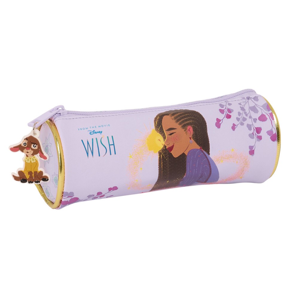 Trousse d'écolier cylindrique Wish Lila 20 x 7 x 7 cm