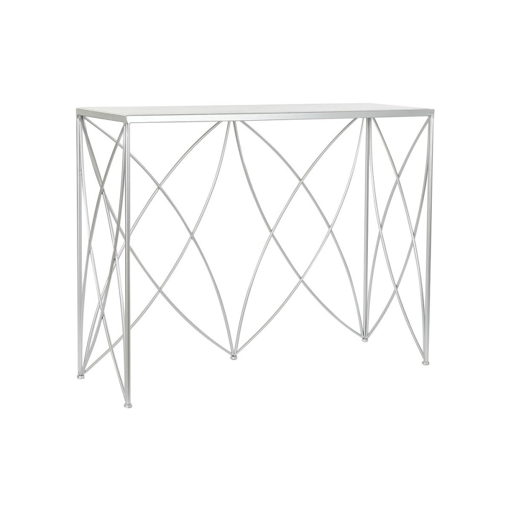 Meuble d'Entrée DKD Home Decor Blanc Argenté 100 x 33 x 78 cm