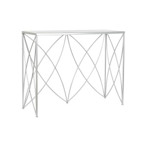 Meuble d'Entrée DKD Home Decor Blanc Argenté 100 x 33 x 78 cm