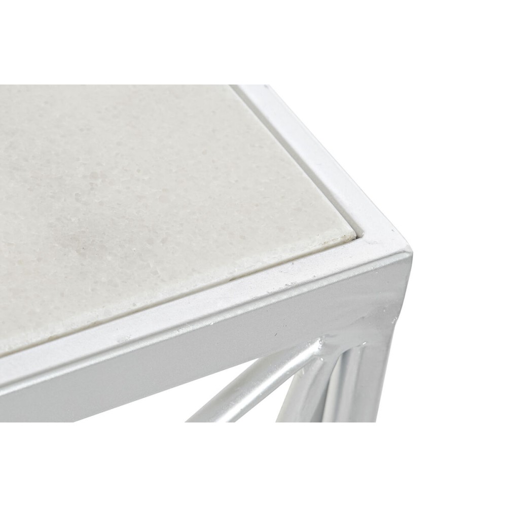 Meuble d'Entrée DKD Home Decor Blanc Argenté 100 x 33 x 78 cm