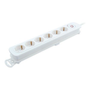 Steckerleiste mit 6 Steckdosen und Schalter TM Electron 3680 W