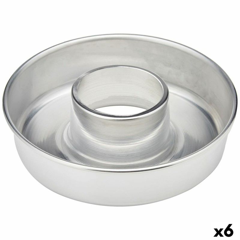 Moule à pâtisserie VR Aluminium Argenté Ø 28 cm (6 Unités)