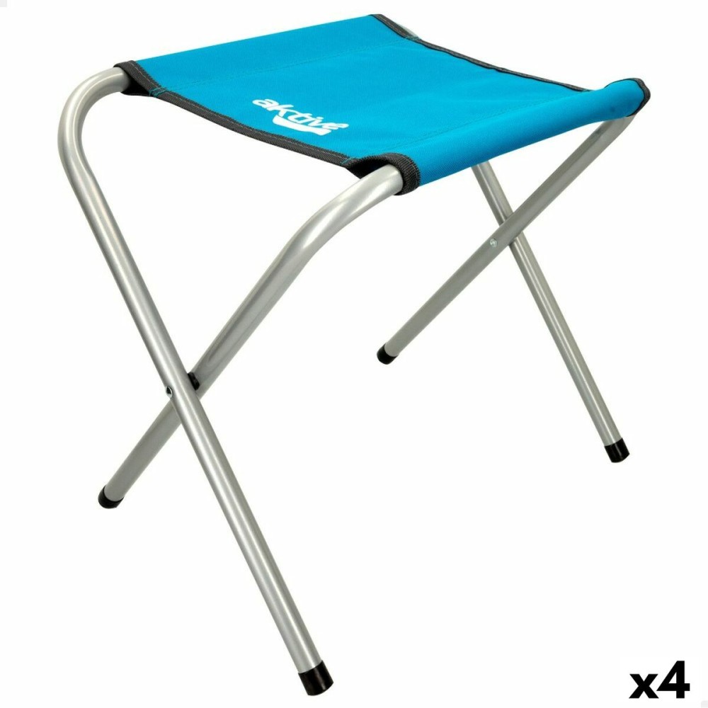 Folding Stool Aktive Blue Camping 30 x 37 x 40 cm (4 Units)